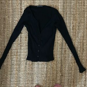 brandy long sleeve ribbed top